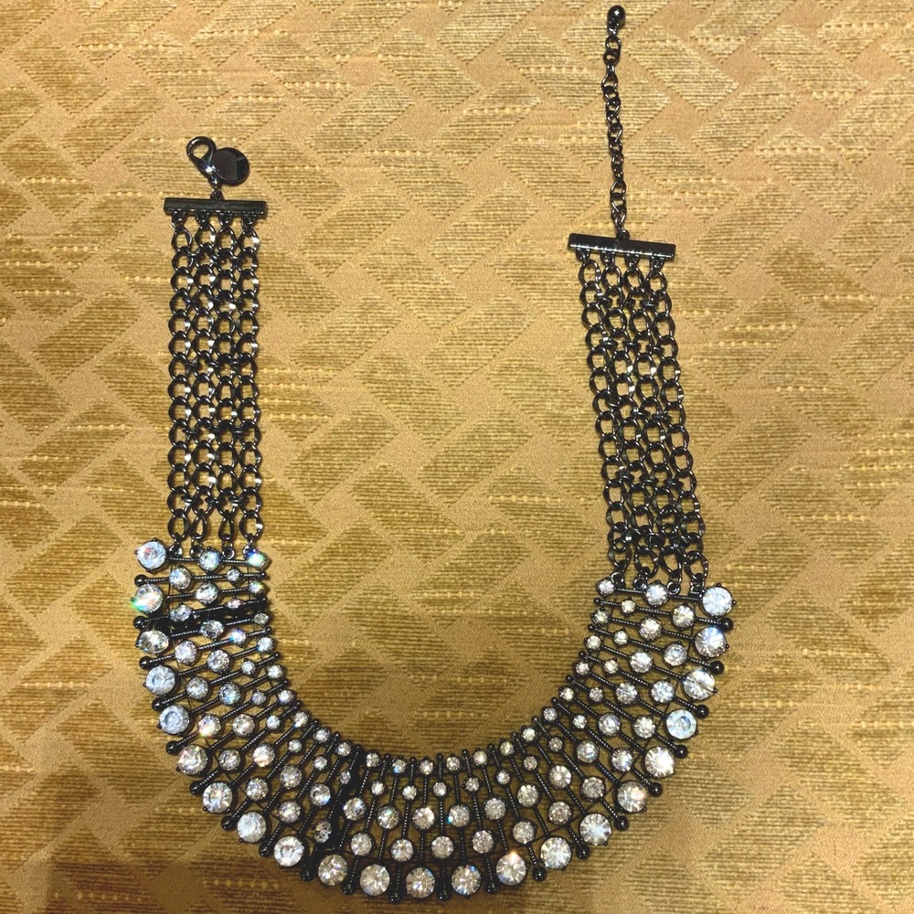 GORGEOUS BLING Rhinestone and black necklace